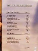 Port Pesquer menu