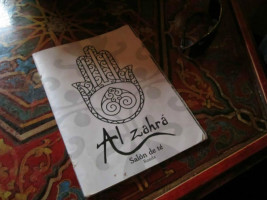Teteria Al Zahra menu