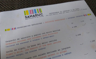 Samaruc menu