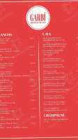 Garbí menu