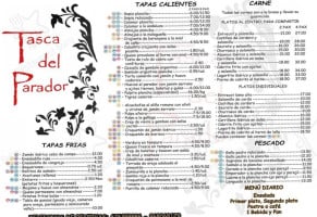 Tasca Del Parador menu