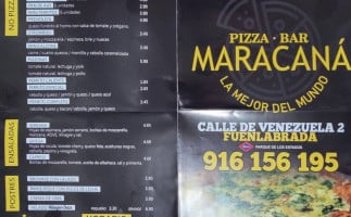 Maracaná Pizza menu