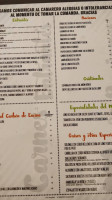 Meson La Montanera menu