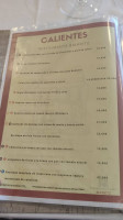 Asador Biarritz menu
