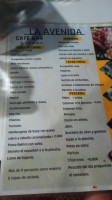 Avenida La Gangosa Vicar menu
