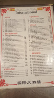 Chino International menu