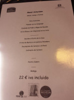 Casa Edelmiro Les Regueres menu