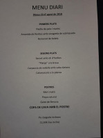 Cal Lara menu