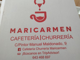 Cafeteria Churreria Mari Carmen menu