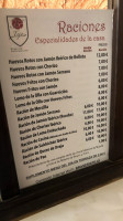 Braseria Tejo menu