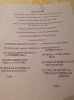 Jerezano menu
