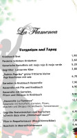 La Flamenca menu