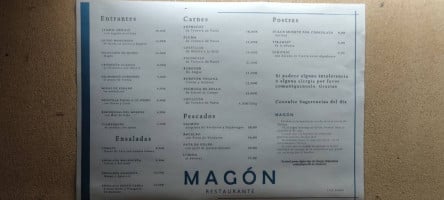 MagÓn menu