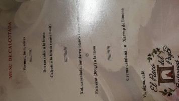 El Raco Del Pago menu