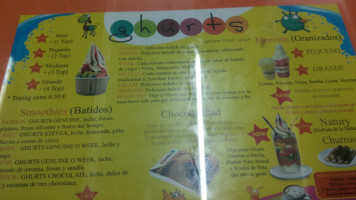 Ghurts menu