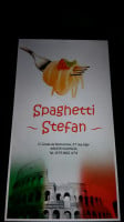 Pizzeria Spaghetti Stefan menu