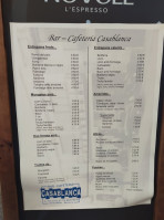 Cafeteria Casablanca menu