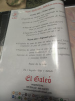 El Galeo menu