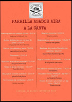 Parrillada Asador Cafeteria Aira menu