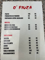 Pulperia O Fiuza menu