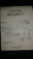Cafeteria Bounty menu