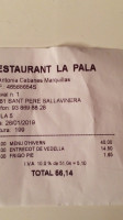 La Pala menu