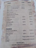 El Nervioso menu