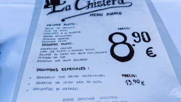 La Chistera menu