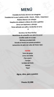 Las Piscinas Balmaseda menu