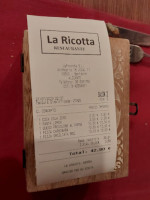 La Ricotta menu