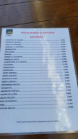 Restaurante O'barazal menu