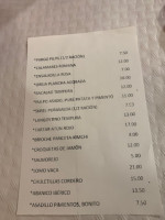 Soraya Salmerons menu