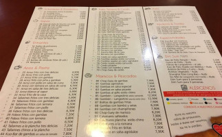 Chino Dragón Oriental menu