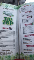 Cafe Tip Top menu