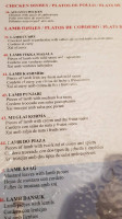 The Taj Calella menu