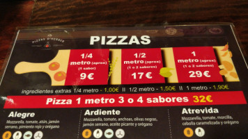 Las Pizzas D’herber menu