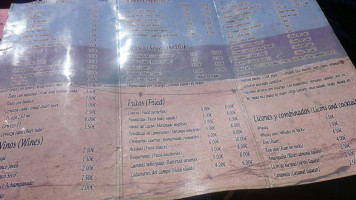 Chiringuito El Lobo menu