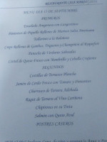 Casa Marzo menu
