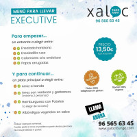 Xaloc Lounge menu