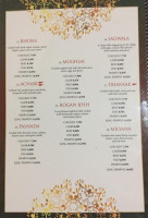 Mumtaz Mahal menu