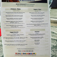 Slamrestaurant menu