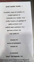 Fonda Safaja Sant Quirze Safaja menu