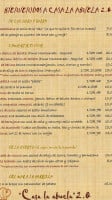 Casa De La Abuela menu