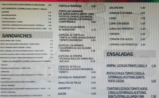 Hamburguesería Txantxiku, Sc menu