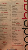 Bodebar La Linea menu