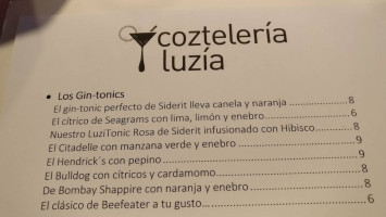 Santa Luzía Espazio Gastronómico menu