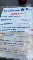 Asador La Taberna Mou menu