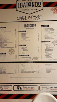 Asador Ibaiondo menu