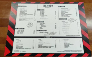 Asador Ibaiondo menu