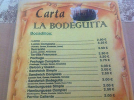 La Bodeguita menu